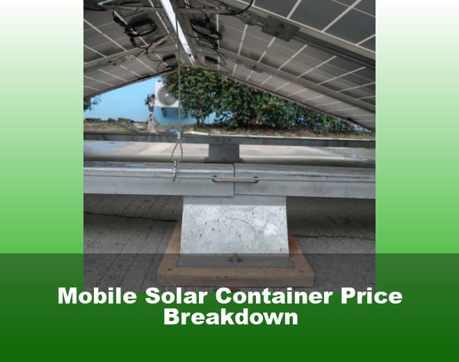 Mobile Solar Container Price Breakdown